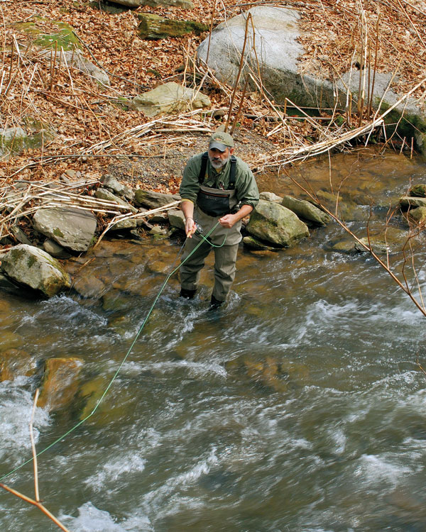 fly fishing in early spring