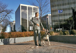 Statue of Morris Frank and Buddy